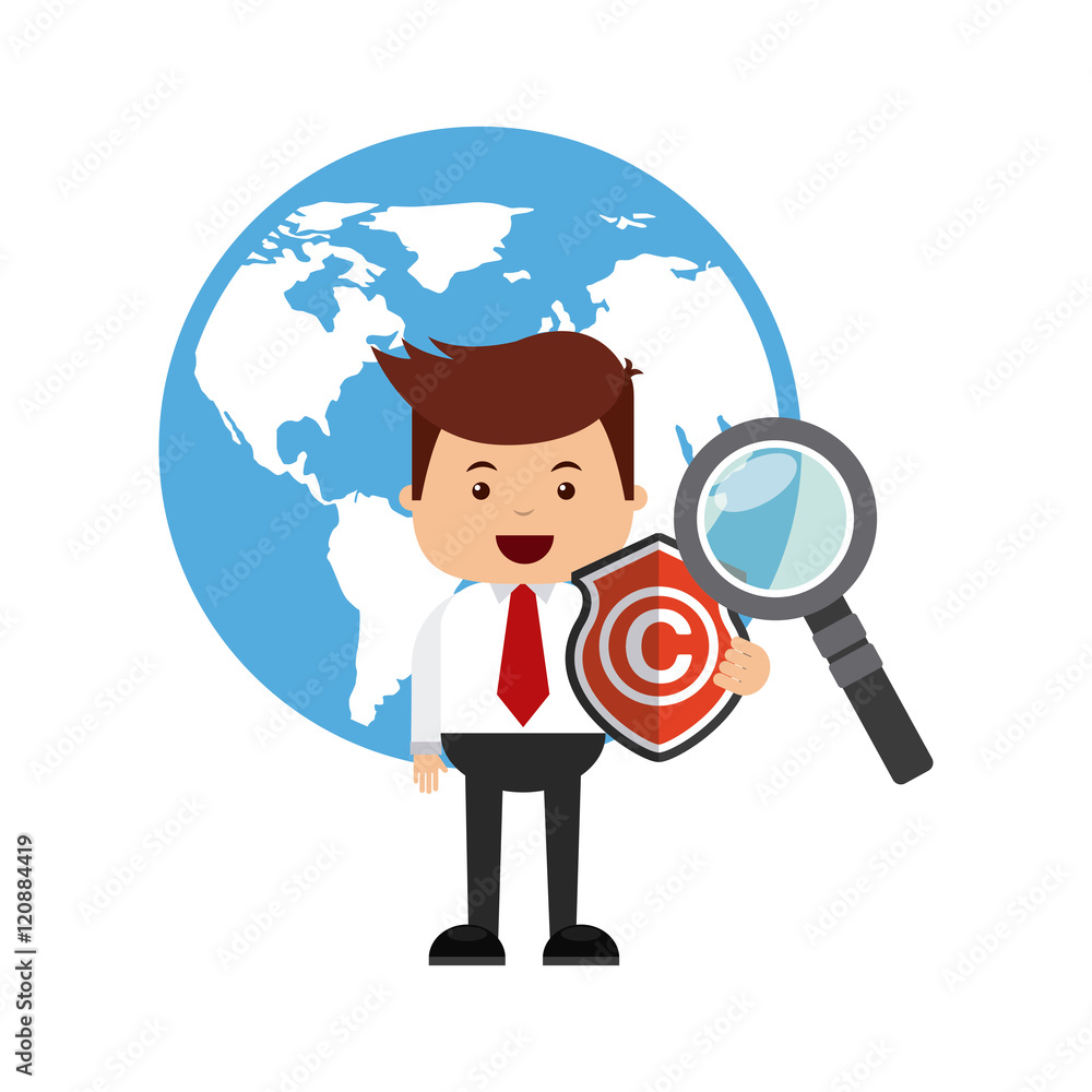 copyright set flat icons vector illustration design copyright set flat icons vector illustration design