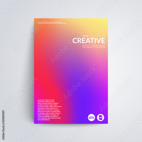 Fluid colors cover. Blurred colros background. Good for cover, placards, poster, banner, flyer design. Eps10 vector illustration. photo
