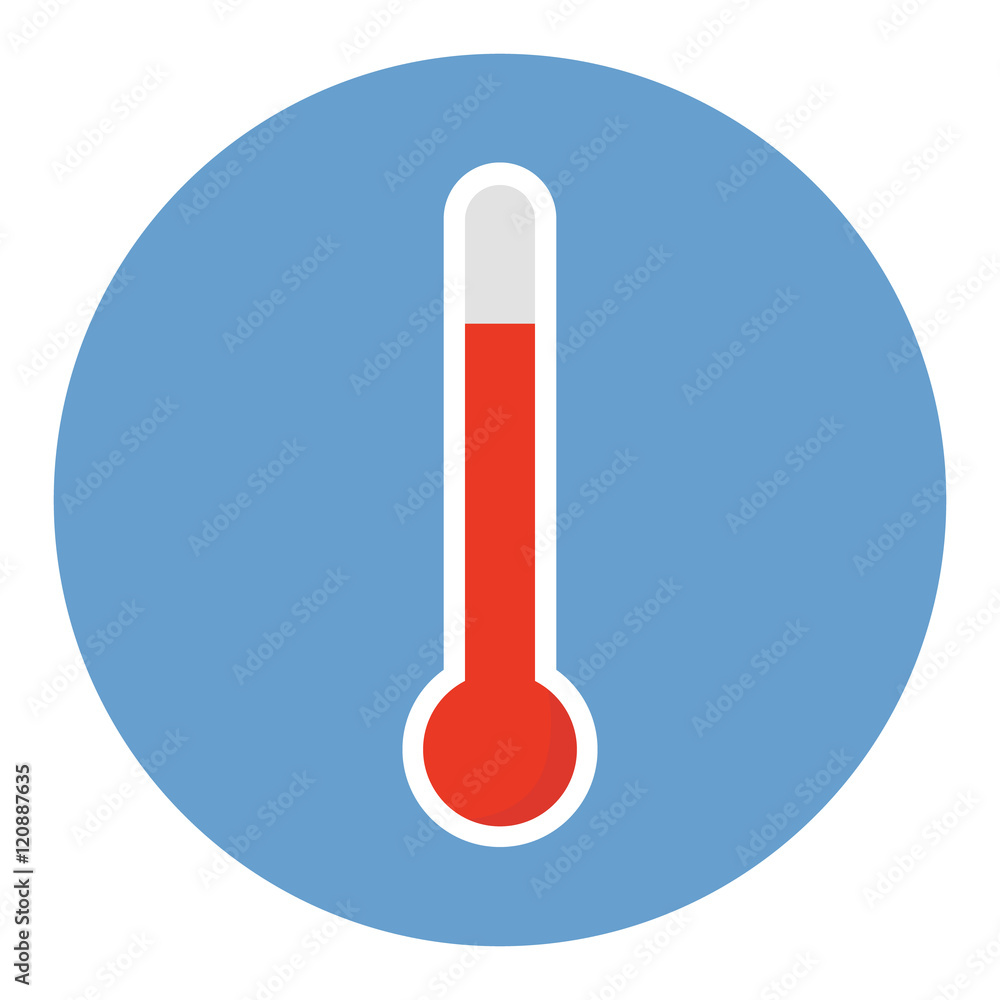 Thermometer icon , Flat design style, vector illustration. Thermometer icon , Flat design style, vector illustration.