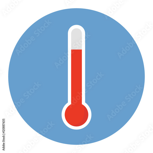 Thermometer icon , Flat design style, vector illustration.