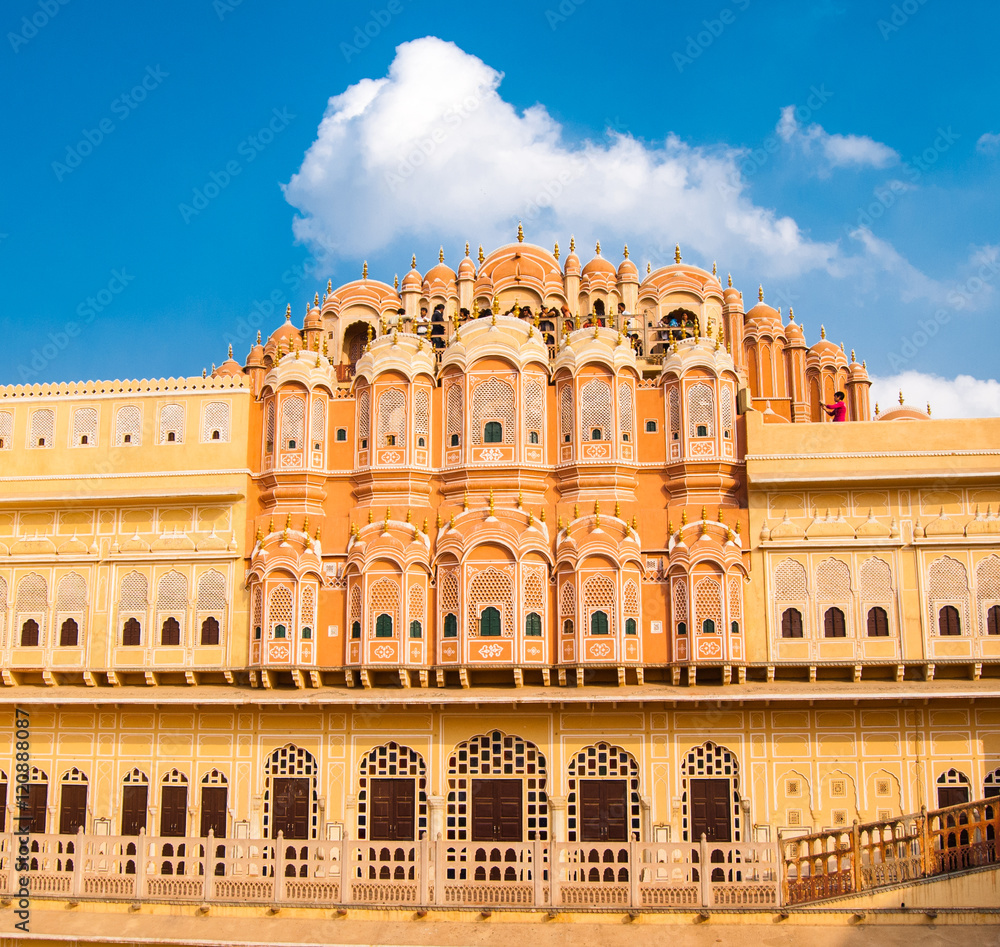 Hawa Mahal, the Palace of Winds, Jaipur, Rajasthan, India .Inside view