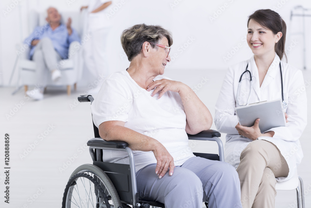 Making sure her patients are happy Making sure her patients are happy