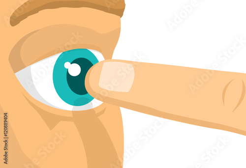 Finger about to poke open eye