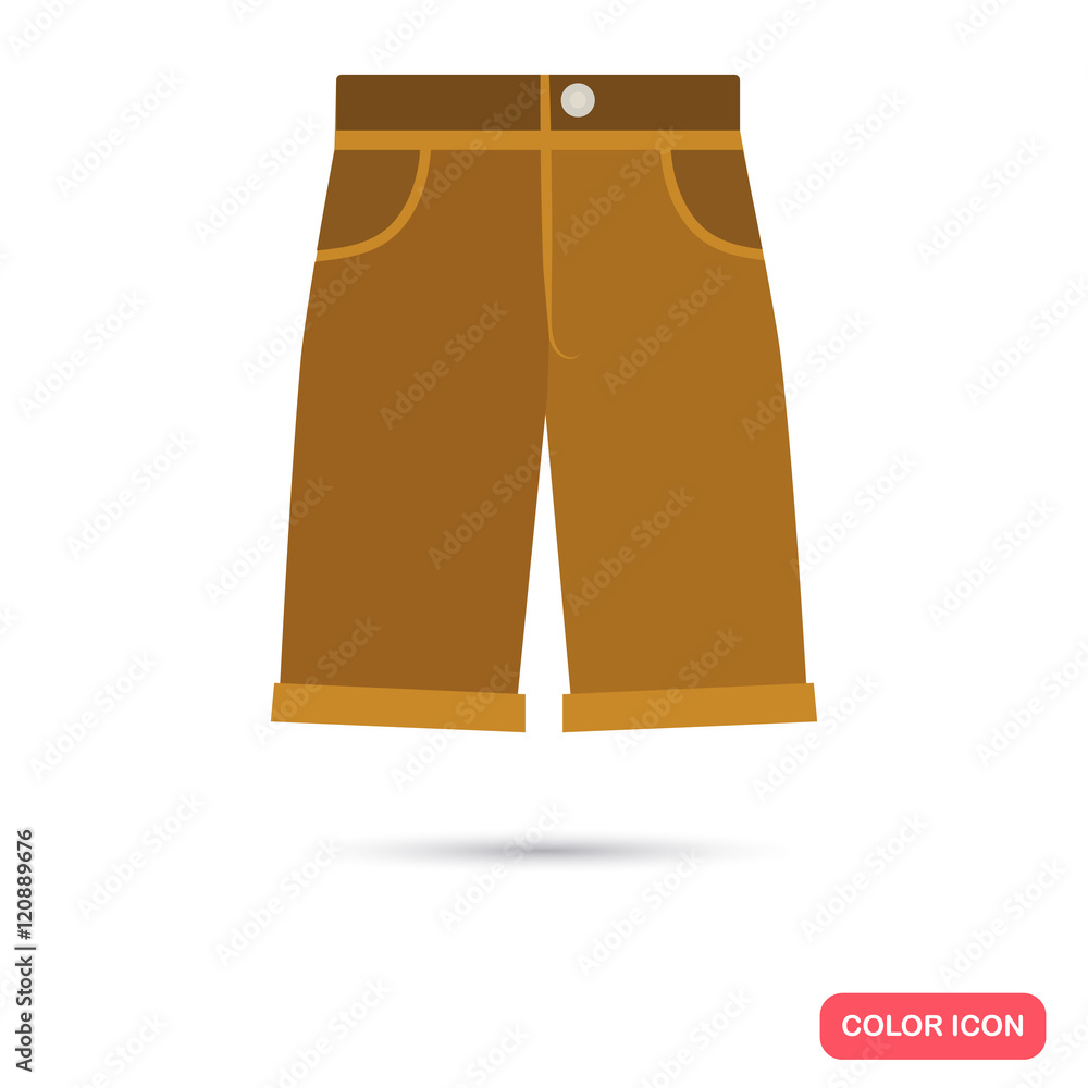 Male briefs color flat icon Male briefs color flat icon