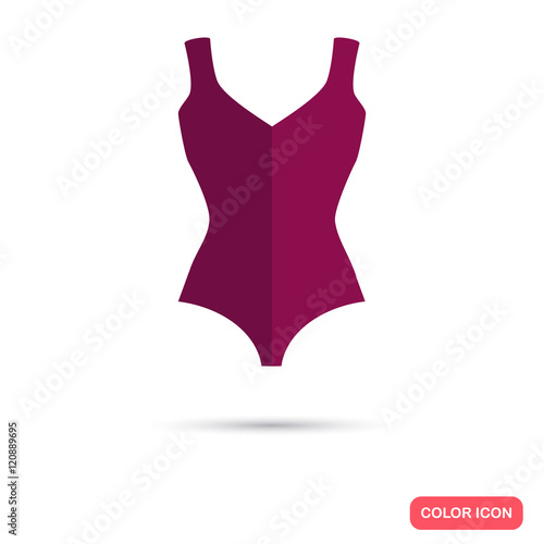 Female swimsuit color flat icon