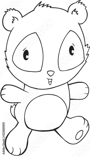 Fototapeta Naklejka Na Ścianę i Meble -  Doodle Panda Vector Illustration Art
