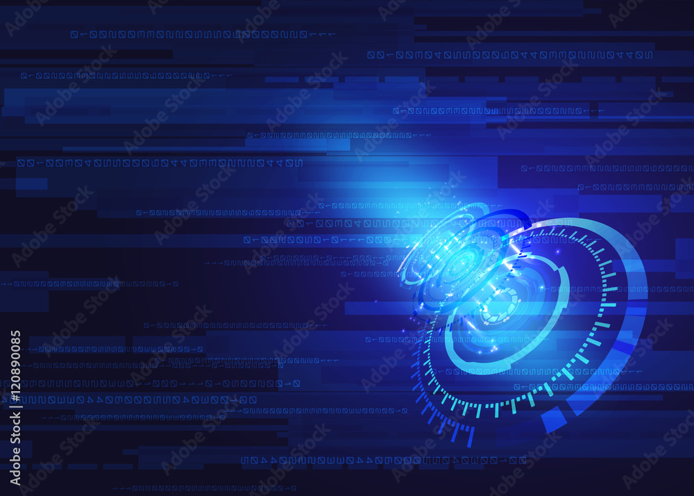 Obraz premium vector background abstract technology communication concept, futuristic background, techno circle