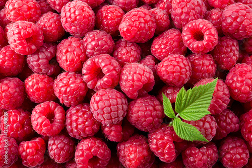 Raspberry. Fresh organic berries macro. Fruit background