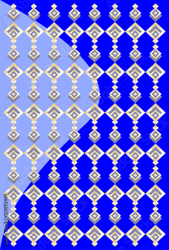 Pretty background imitating golden and black jewelry several blue background two