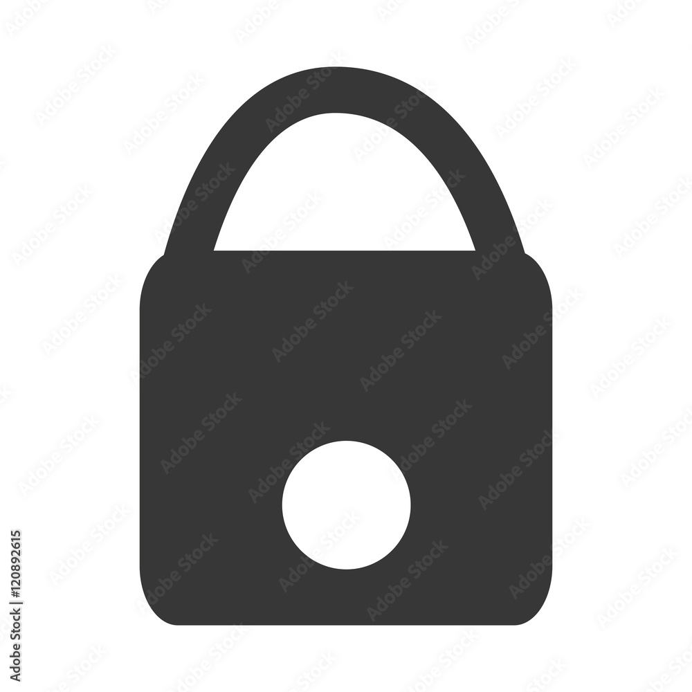 lock security safety safeguard object closed vector illustration lock security safety safeguard object closed vector illustration