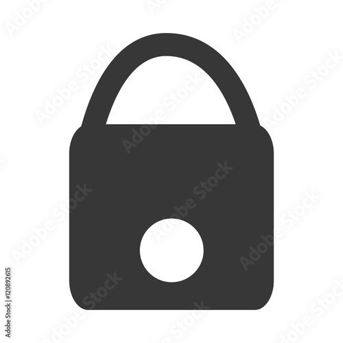 lock security safety safeguard object closed vector illustration