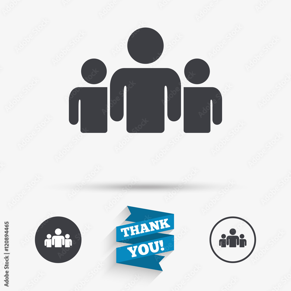 Group of people sign icon. Share symbol. Group of people sign icon. Share symbol.