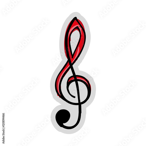 music note and sign composition elements musical vector illustration