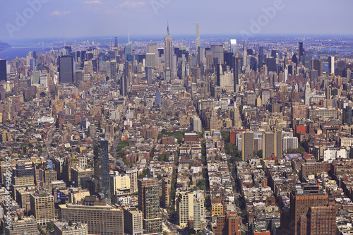 New York City skyline, aerial view,  USA