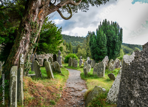 Tombstones at Glendalough  County Wicklow  Ireland