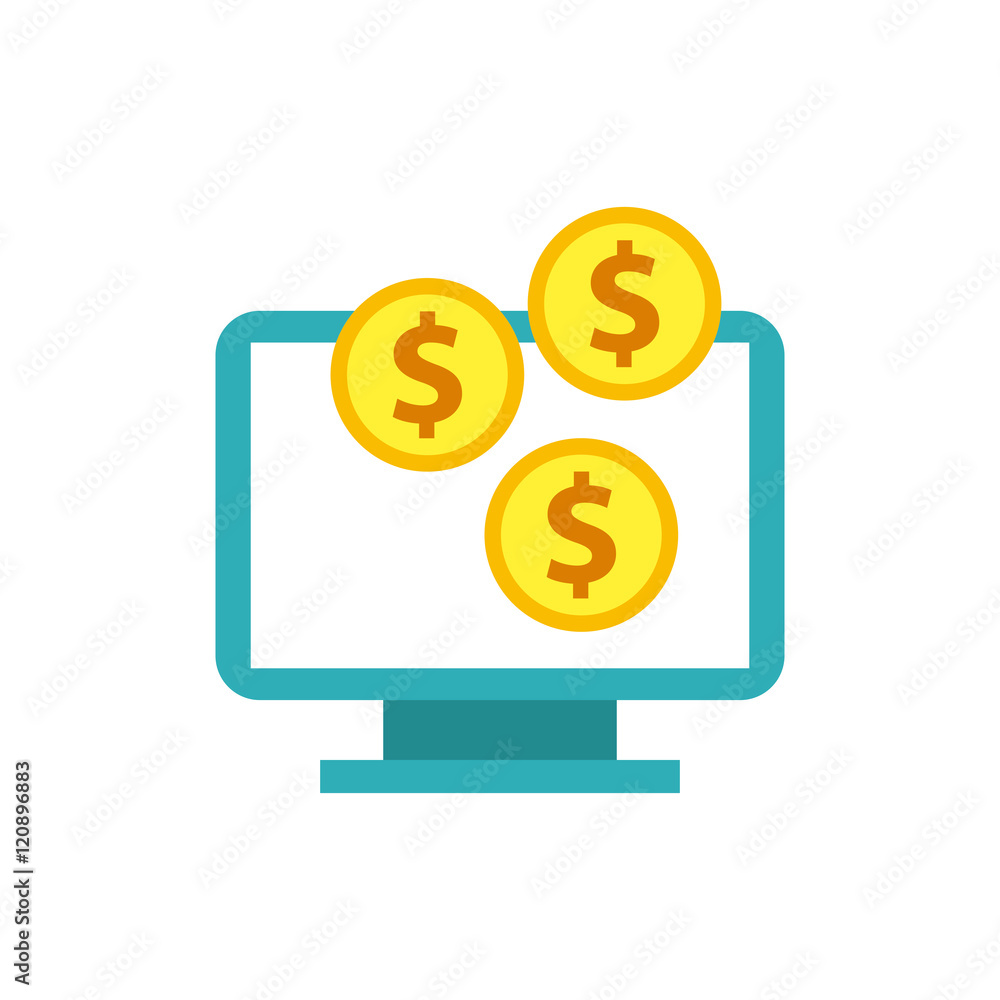 computer desktop monitor with seo icon vector illustration design