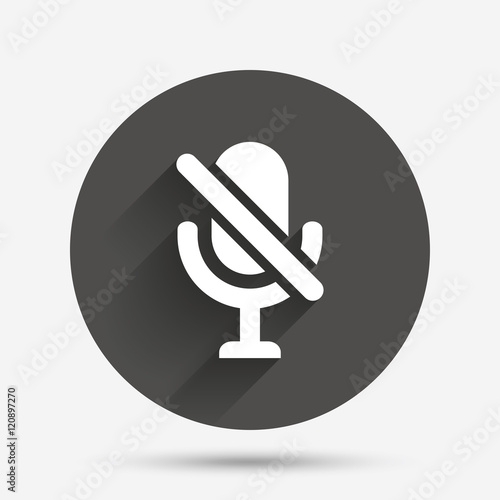 No Microphone sign icon. Speaker symbol.