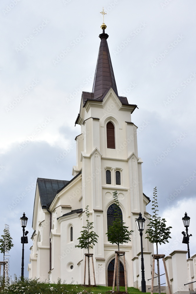 Obraz premium church of Saint Cross in Pelhrimov,Czech republic
