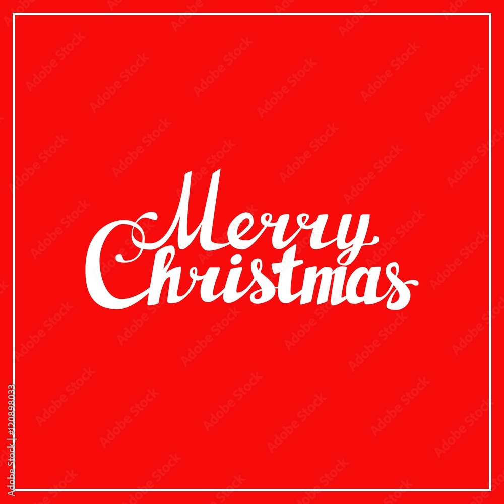 Merry christmas hand lettering caligraphy postcard Merry christmas hand lettering caligraphy postcard