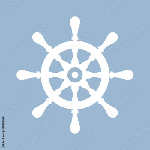 Ship steering wheel icon