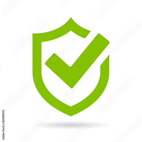 Tick shield security icon