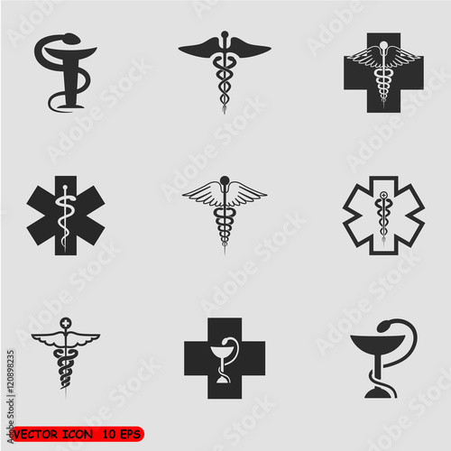 Medical symbol set. Vector