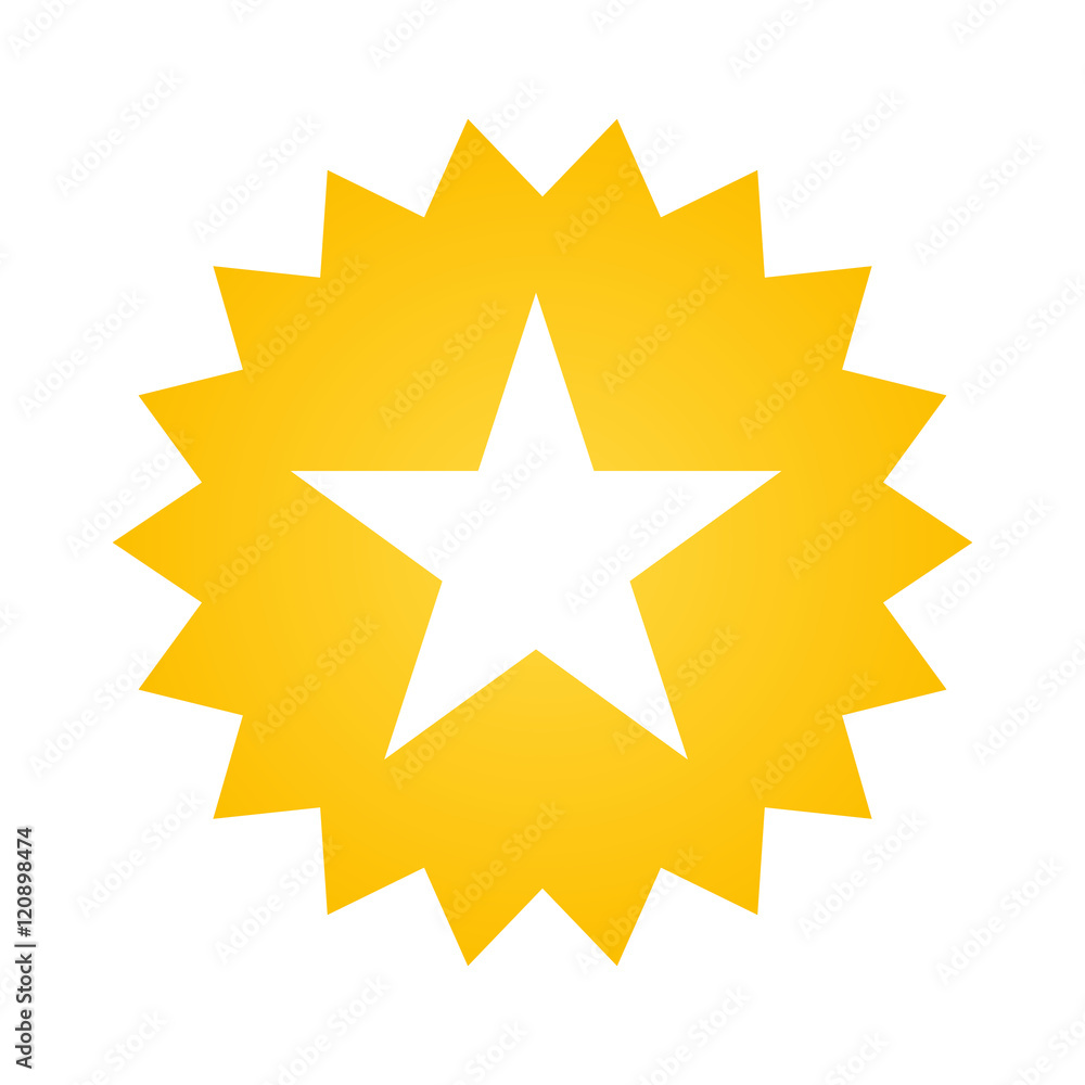 yellow star geometric shape icon. vector illustration yellow star geometric shape icon. vector illustration