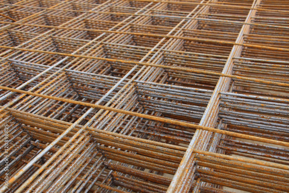 Stack of the metal rusty reinforcement bars Stack of the metal rusty reinforcement bars