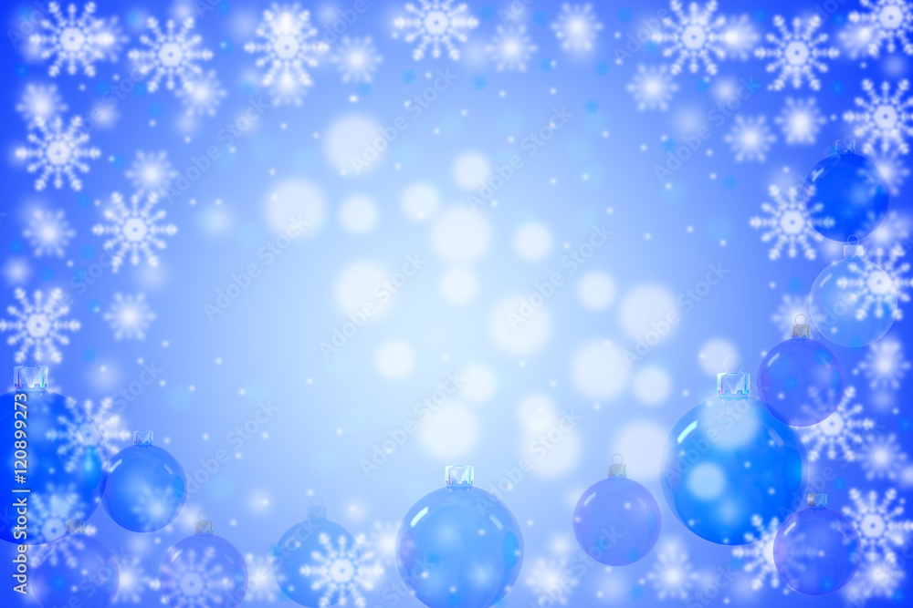 Happy New Year. Blue Bokeh. 3D render Happy New Year. Blue Bokeh. 3D render