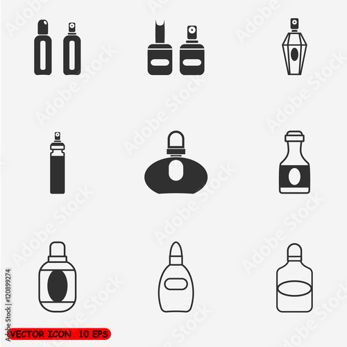 Set of perfume bottles