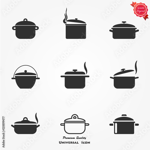 Pot Icon Vector set