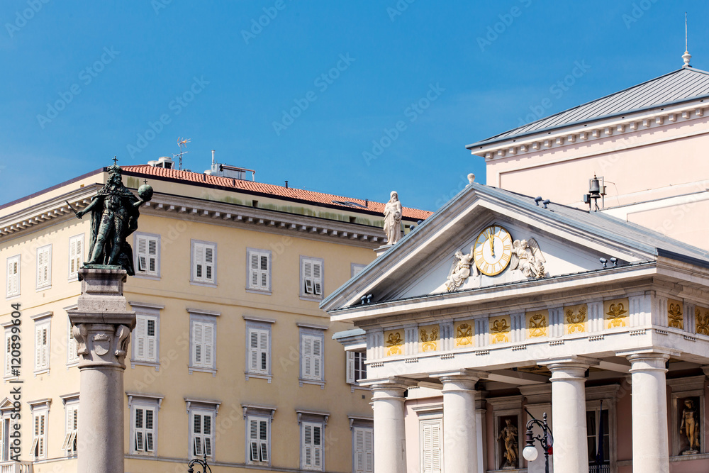 Trieste neoclassical buildings architecture