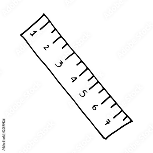 ruler with centimeters numbers. drawn design. vector illustration