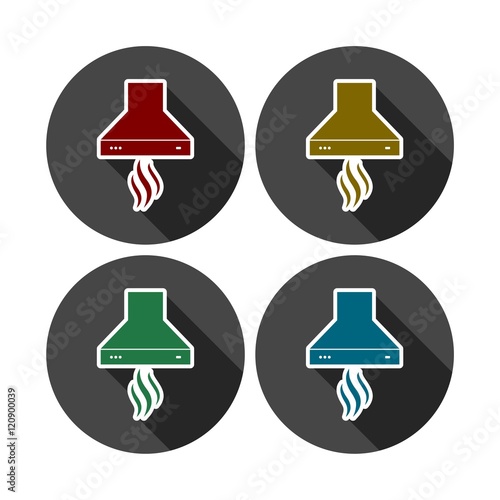 Kitchen hood icon. Vector illustration.