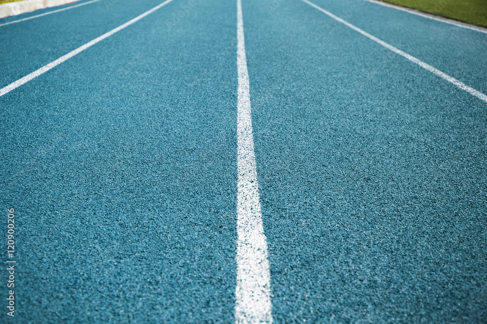 Blue running lanes