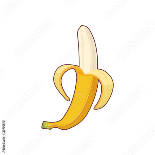 banana isolated cartoon icon