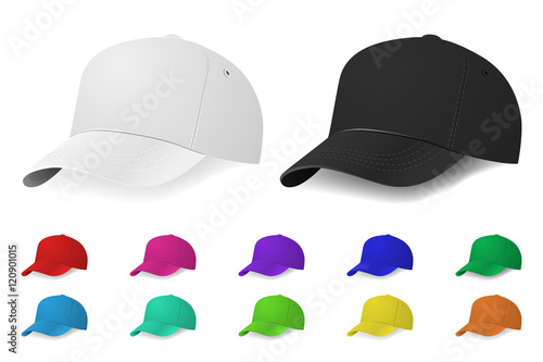 Vector baseball cap set