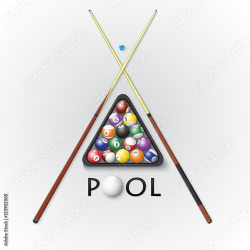 Pool billiards background