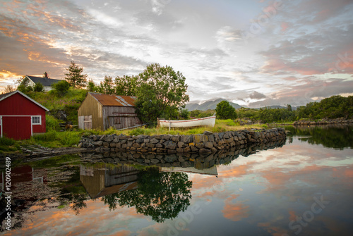 Sunset on the Lofoten islan...
