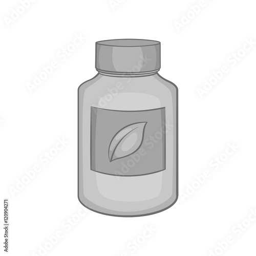 Sports nutrition icon in black monochrome style isolated on white background vector illustration