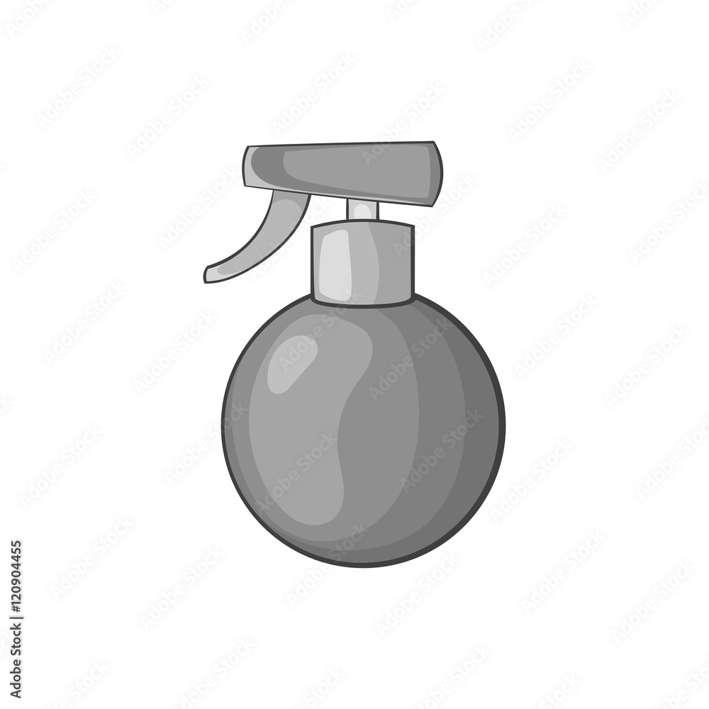 Spray bottle icon in black monochrome style isolated on white background vector illustration Spray bottle icon in black monochrome style isolated on white background vector illustration
