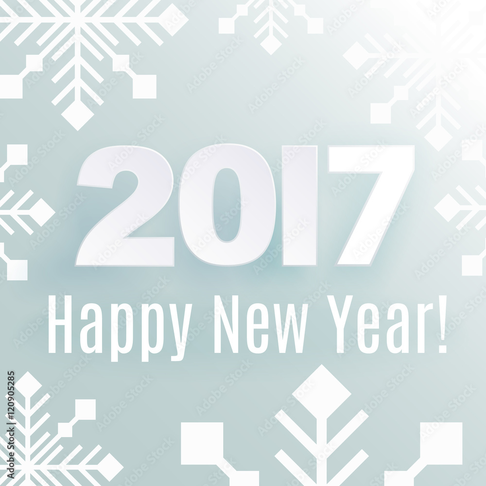 2017 Happy New Year! Holiday background