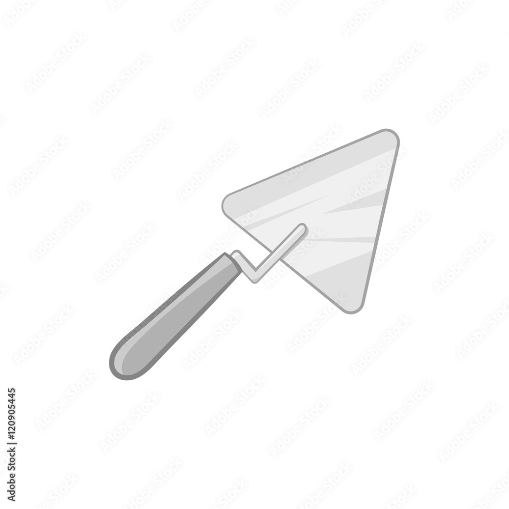 Trowel icon in black monochrome style isolated on white background. Repair symbol vector illustration Trowel icon in black monochrome style isolated on white background. Repair symbol vector illustration