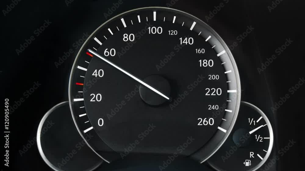 Speedometer of a car Speedometer of a car