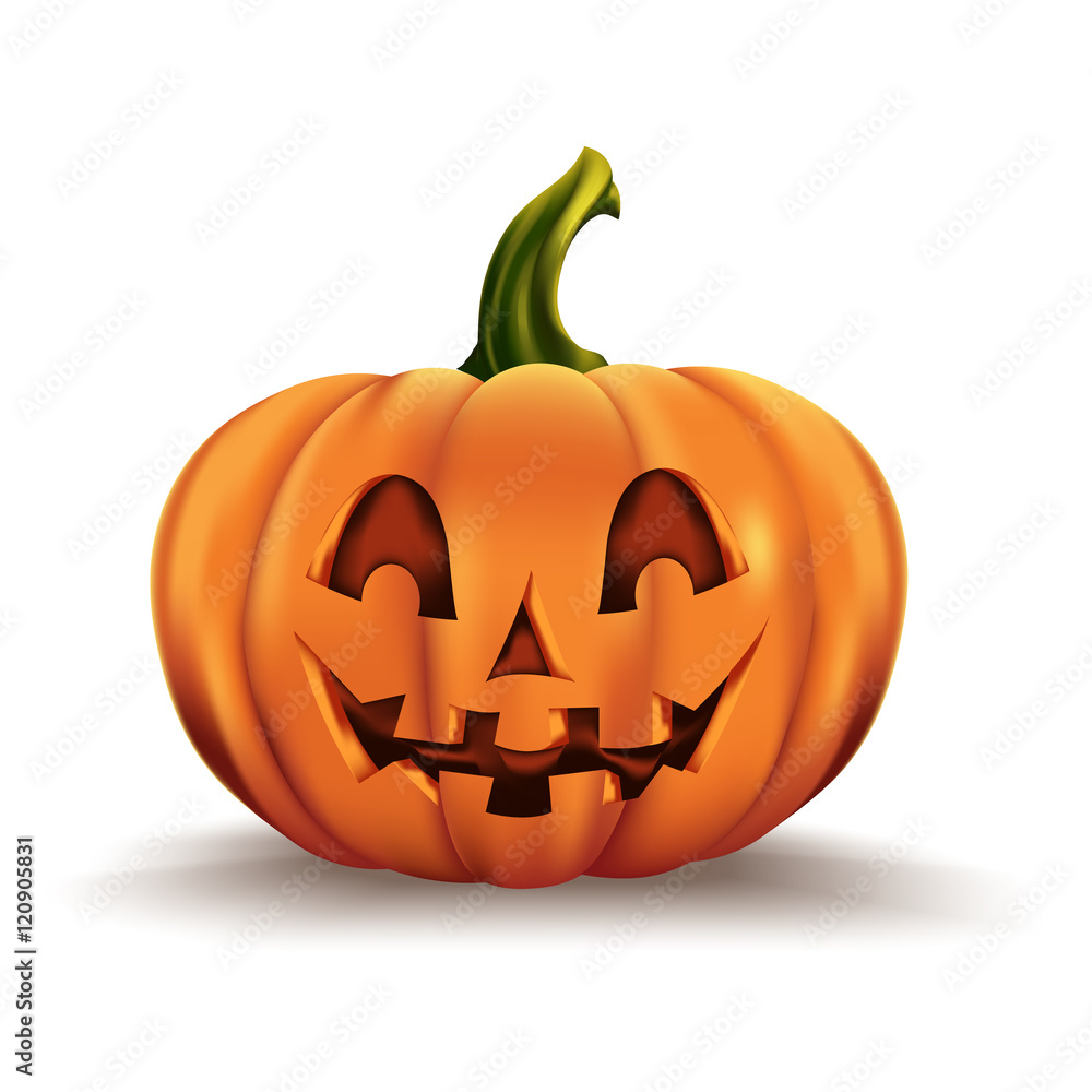 Fototapeta premium Halloween Pumpkin isolated on white background