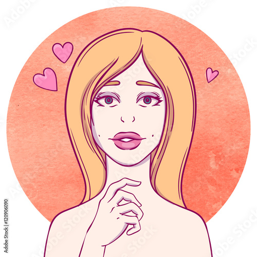 Portrait of young cutie girl