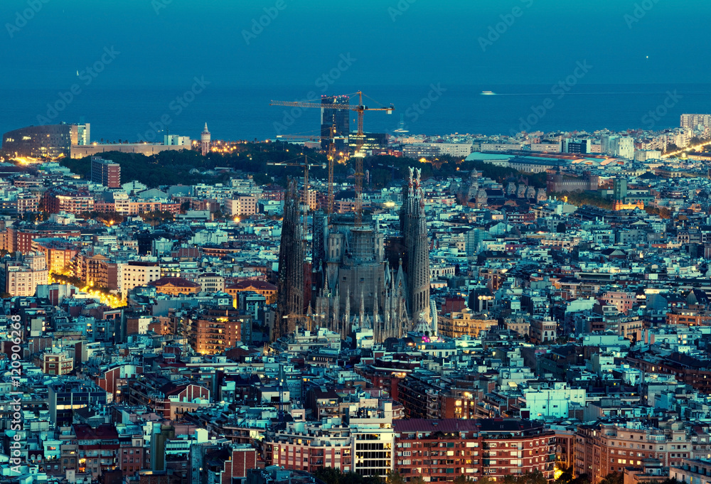 Barcelona skyline, Spain