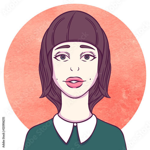 Portrait of young cutie girl