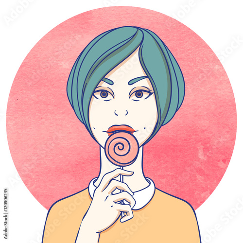 Portrait of young cutie girl