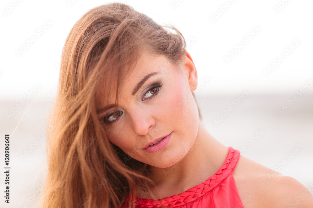 Gorgeous attractive young woman in summer. Gorgeous attractive young woman in summer.